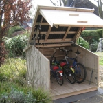 Fahrradgarage, praktische kompakte Garage für Fahrrräder